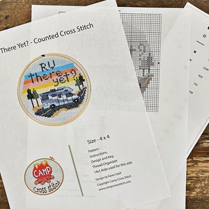 Crosstitch Rv Pattern PDF PATTERN RV There Yet 4x4 Shown in Hoop Counted Cross Stitch - Etsy