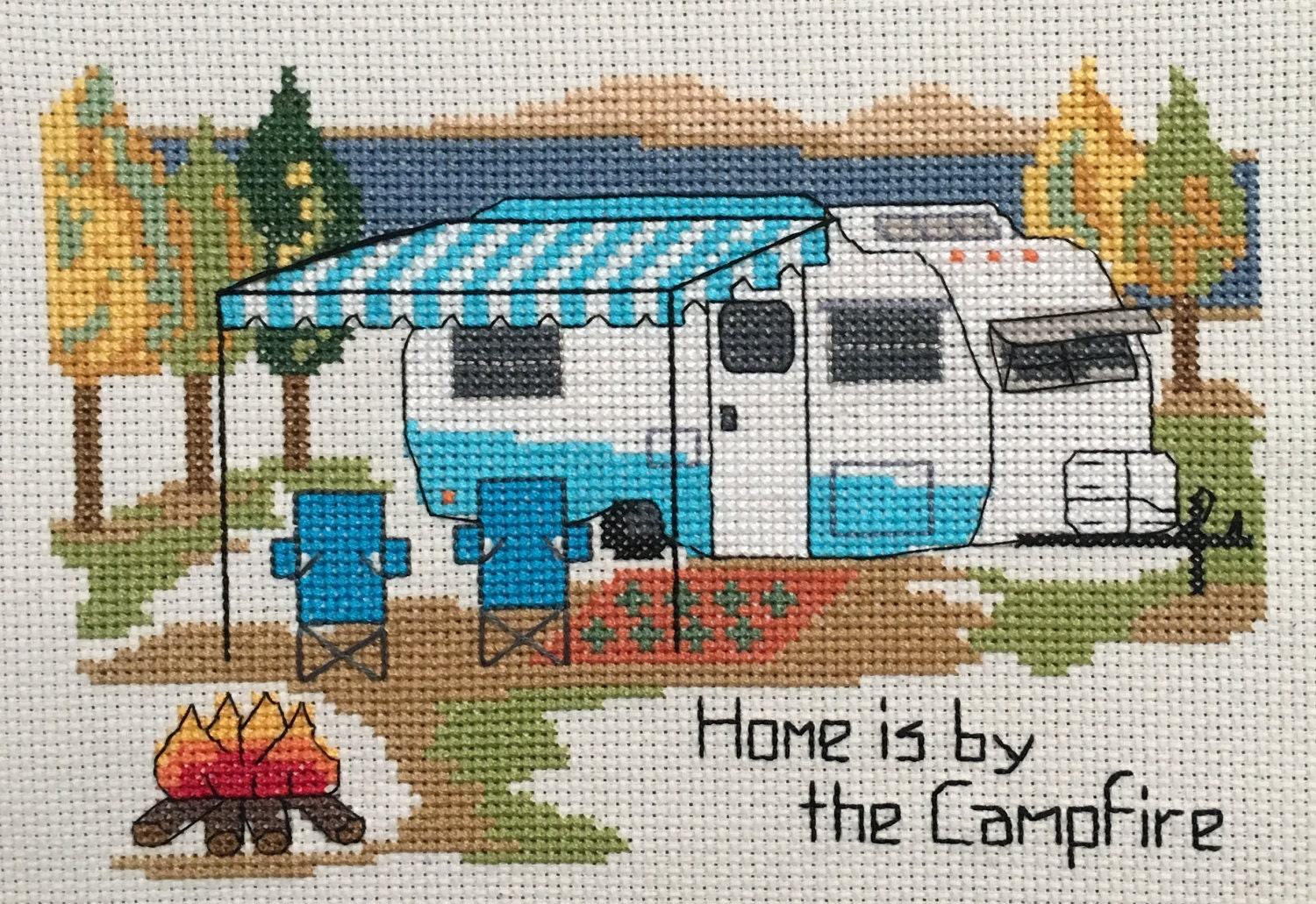 PATTERN Scotty Vintage Trailer Counted Cross Stitch - Etsy