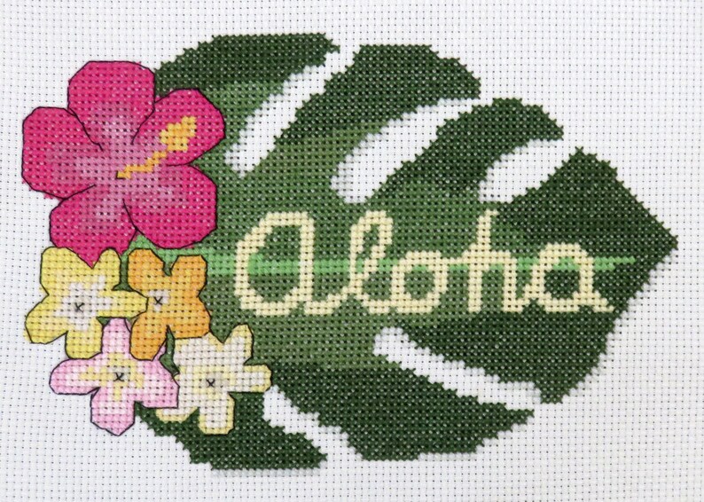 PDF PATTERN aloha Counted Cross Stitch Etsy