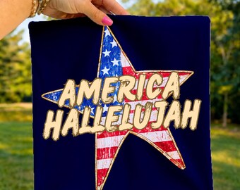 America Hallelujah 4th of July Png, Coquette Png, USA Star Flag Preppy Patriotic Digital Download Sublimation shirt trending 1776-2026 png