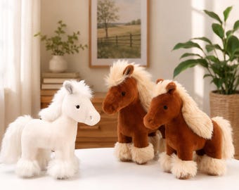 Jellycat Freya Pony Plush Toy, Soft Horse Stuffed Animal Nursery Decor Gift for Kids