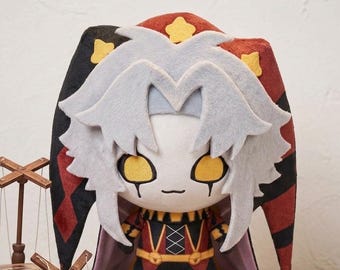 Gothic Clown Plush Doll Pierrot Harlequin Jester Dark Circus Anime Toy