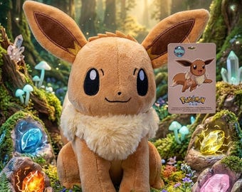 Eevee Pokemon Plush Toy Anime Stuffed Animal Kawaii Doll Gift for Kids Room Decor