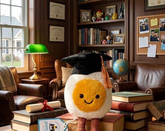 Jellycat Amuseable Boiled Egg Graduation Plush Class of 2026 Stuffed Animal
