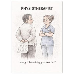 Funny Physiotherapist Print | Physiotherapist Print | Funny Physiotherapist Gift | Physio Wall Art