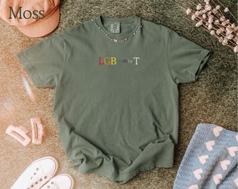 LGB with the T Shirt, Comfort Colors Pride T-Shirt, LGBTQ+ Solidarity Tee, Inclusive Pride Month, Trans Rights are Human Rights