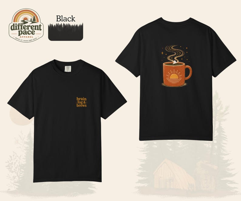 Neurodivergent Rest T-Shirt | Cozy Coffee Tee | Slow Down Wellness Top image 5