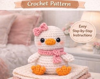Cozy Goose Crochet Pattern, Amigurumi Tutorial, Beginner Friendly (PDF Download)