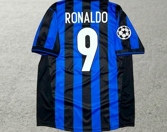 Ronaldo 9 Jersey Inter Football Socccer 1997 1998 Fan Apparel Shirt