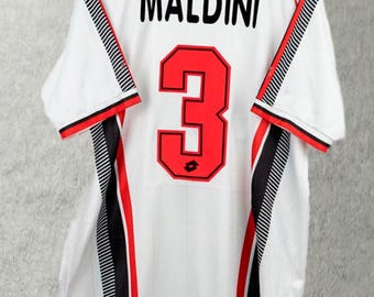Maldini 3 Jersey Milan Football Socccer 1997 1998 Fan Apparel Shirt