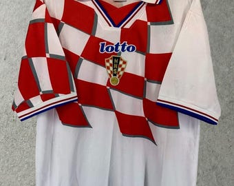 Croatia Jersey Football Socccer 1998 Fan Apparel Checkered Shirt