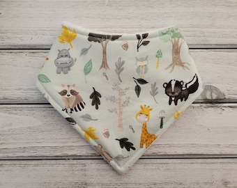 Animal bandana drool bib for baby