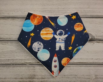 Astronaut bandana drool bib for baby