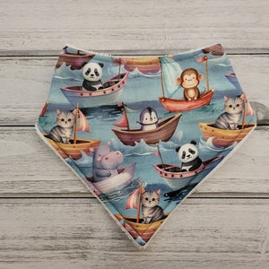 Animal bandana drool bib for baby