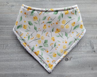 Flower bandana drool bib for baby