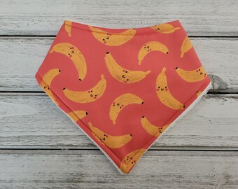 Banana bandana drool bib for baby