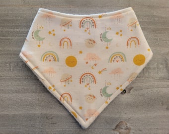 Moon drool bib for baby