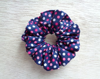 Blue Scrunchie, Pink Scrunchie, Polka Dot Scrunchie, Hair Scrunchie, Hair Elastic, Hair Ties, Scrunchie For Woman, Scrunchie for Girl