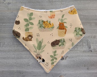 Bavette bandana chats pour bébé