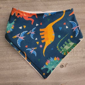 Dinosaur bandana drool bib for baby