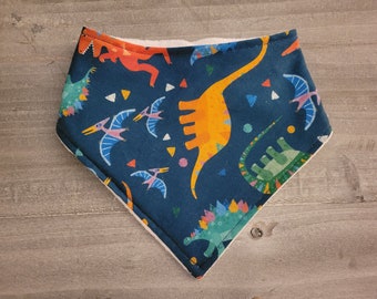 Dinosaur bandana drool bib for baby