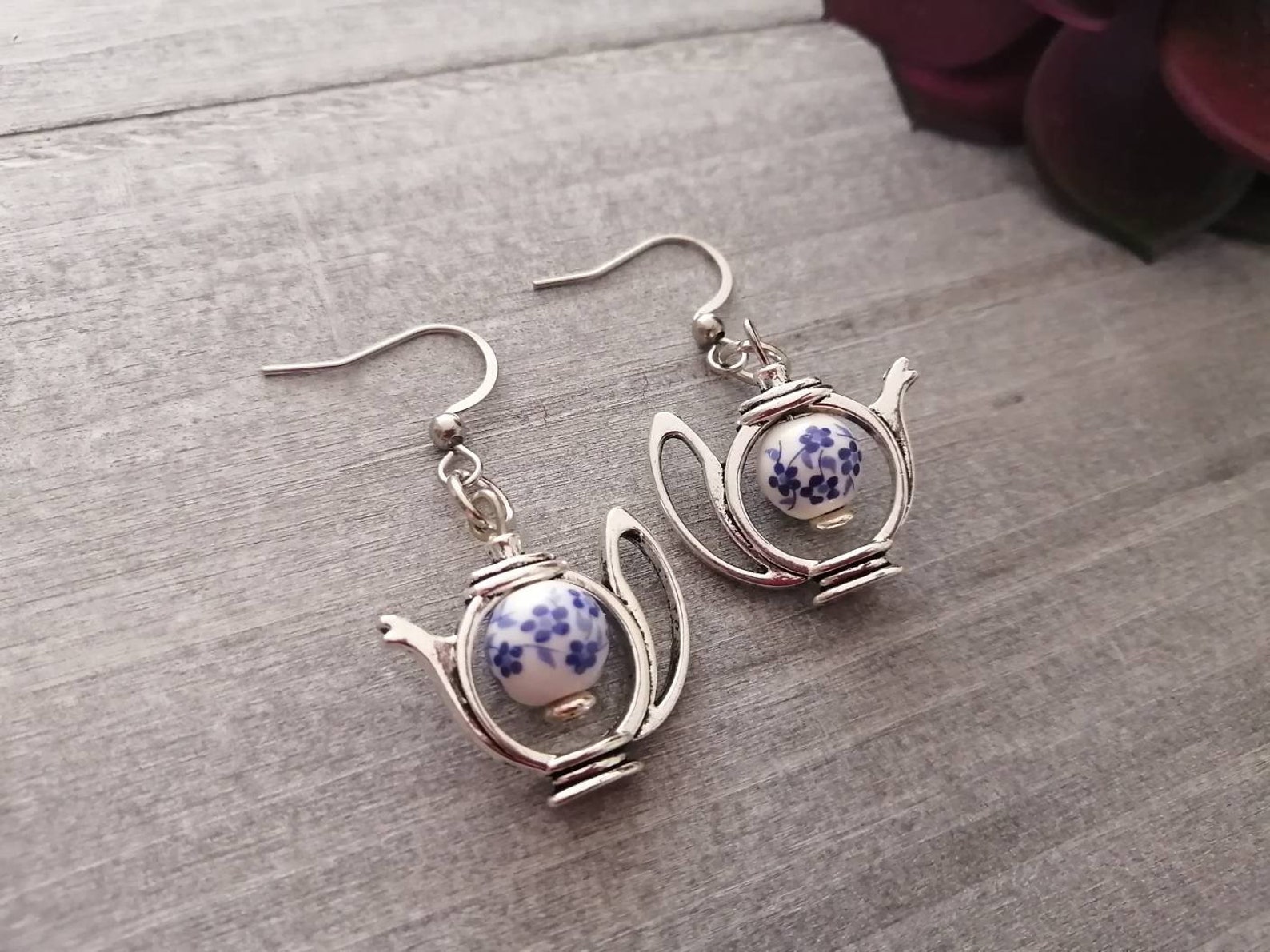Teapot Earrings Tea Earrings Silver Tea Earrings Tea Lover Etsy Canada