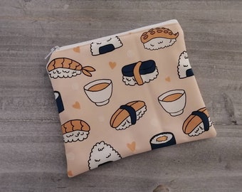Snack bag, Insulated snack bag, Washable snack bag, Lunch, Zero Waste, Ecofriendly, Sushis, Reusable snack bag, Sushis lover gift