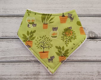 Cats bandana drool bib for baby