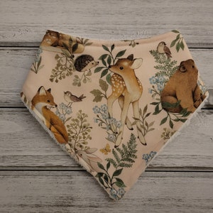 Animal bandana drool bib for baby