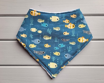 Fish bandana drool bib for baby