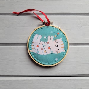 Cat christmas ornament