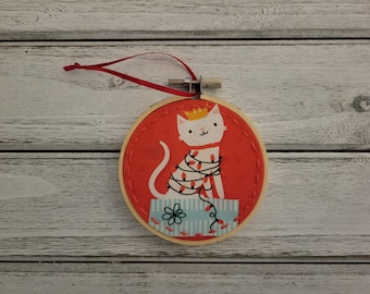 Cat christmas ornament