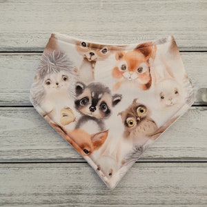 Animal bandana drool bib for baby