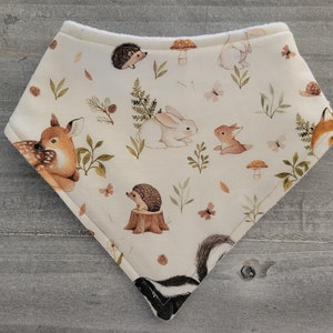 Animal bandana drool bib for baby