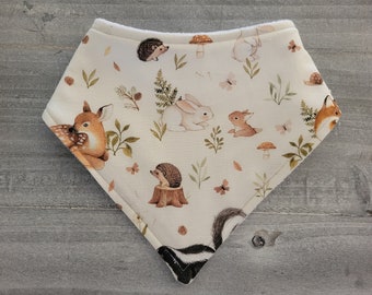 Animal bandana drool bib for baby