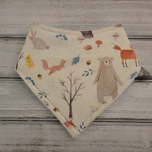 Animal bandana drool bib for baby