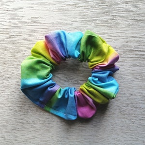 Hair Scrunchie, Rainbow Scrunchie, Colorful Scrunchie, Scrunchie For Hair, Scrunchie For Woman, Gift Idea, Handmade Scrunchie