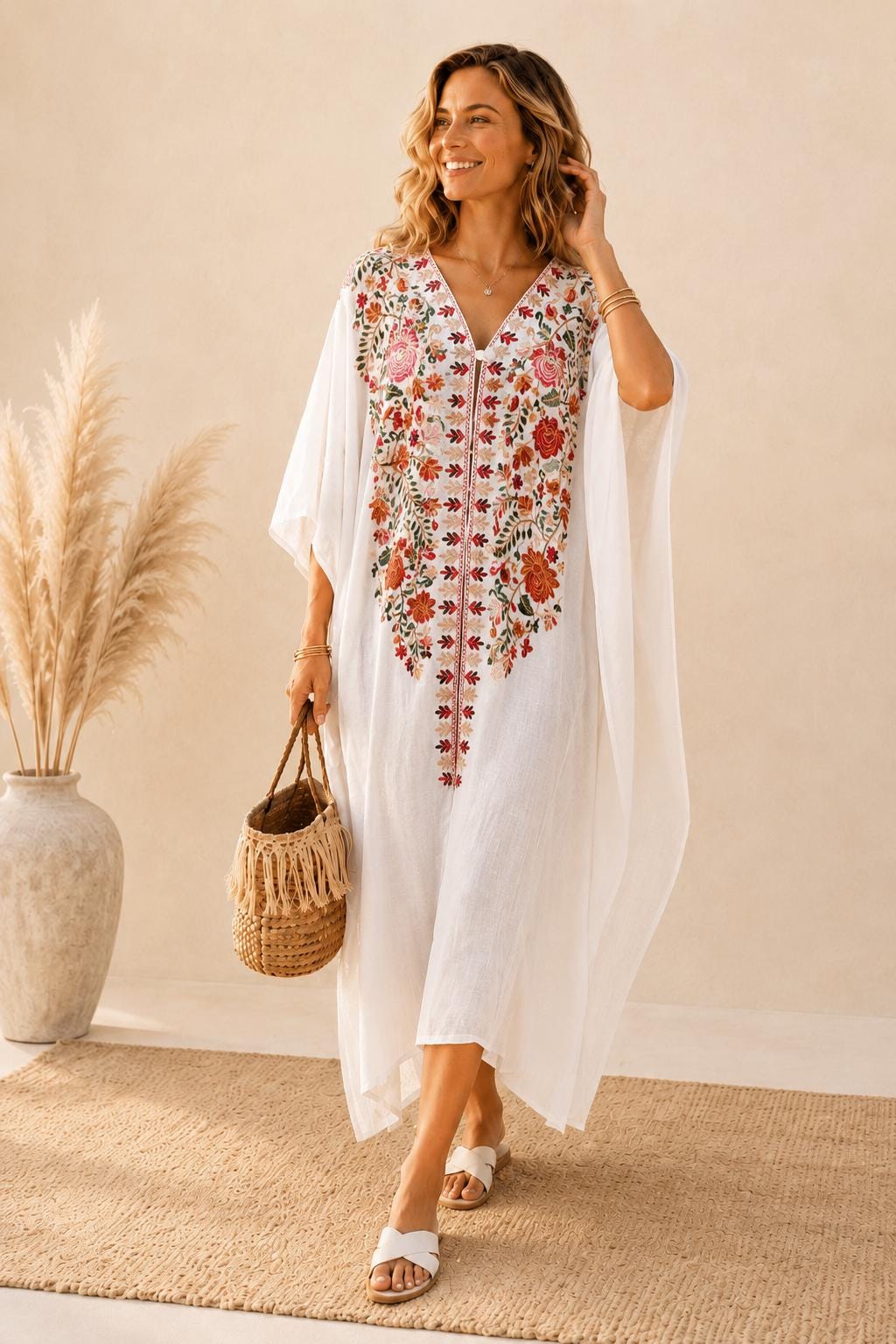 Embroidered Beach Dress - Etsy