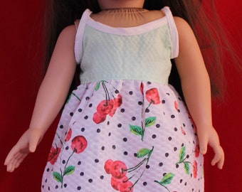 Summer Nightgown fits Slim 18"doll   Handmade