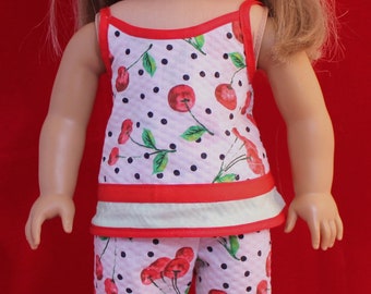 Summer Pajama Set 18 inch AG style doll.