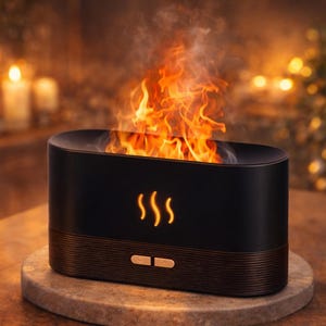 Luxury Flame Air Humidifier – Cozy Fire Effect Diffuser for Relaxing Atmosphere
