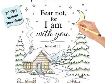Psalms and Promises Coloring Pages | Christian Scripture | Verses | 30 PDF Instant Download