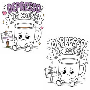 Coffee & Wine Moments Coloring Pages | Complete Collection Vol 1-2 | 30 PDF | Instant Download image 11