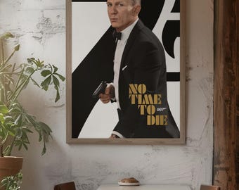 Póster de la película Sin tiempo para morir (enrollado) / Arte de la película 007