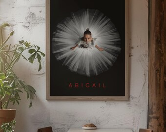 Poster arrotolabile con immagine di una ballerina in tutù / Opzione nome personalizzato