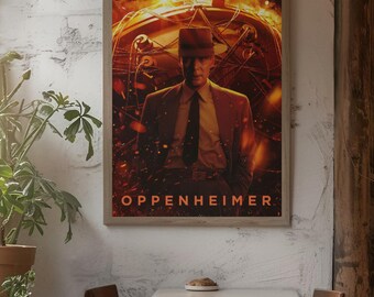 Locandina del film Oppenheimer / Dramma storico ambientato nell'era atomica - Quadro da parete