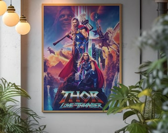 Thor: Love and Thunder - Poster / Poster cinematografico arrotolato, Decorazione murale di supereroi