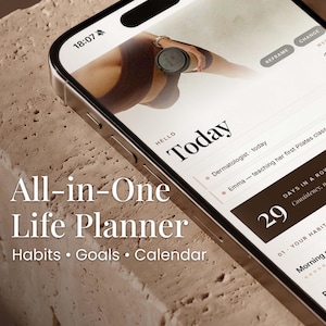 Digital Life Planner, Habit Tracker, Weekly Agenda, Goals & Rewards · No GoodNotes Needed · iPad iPhone Computer