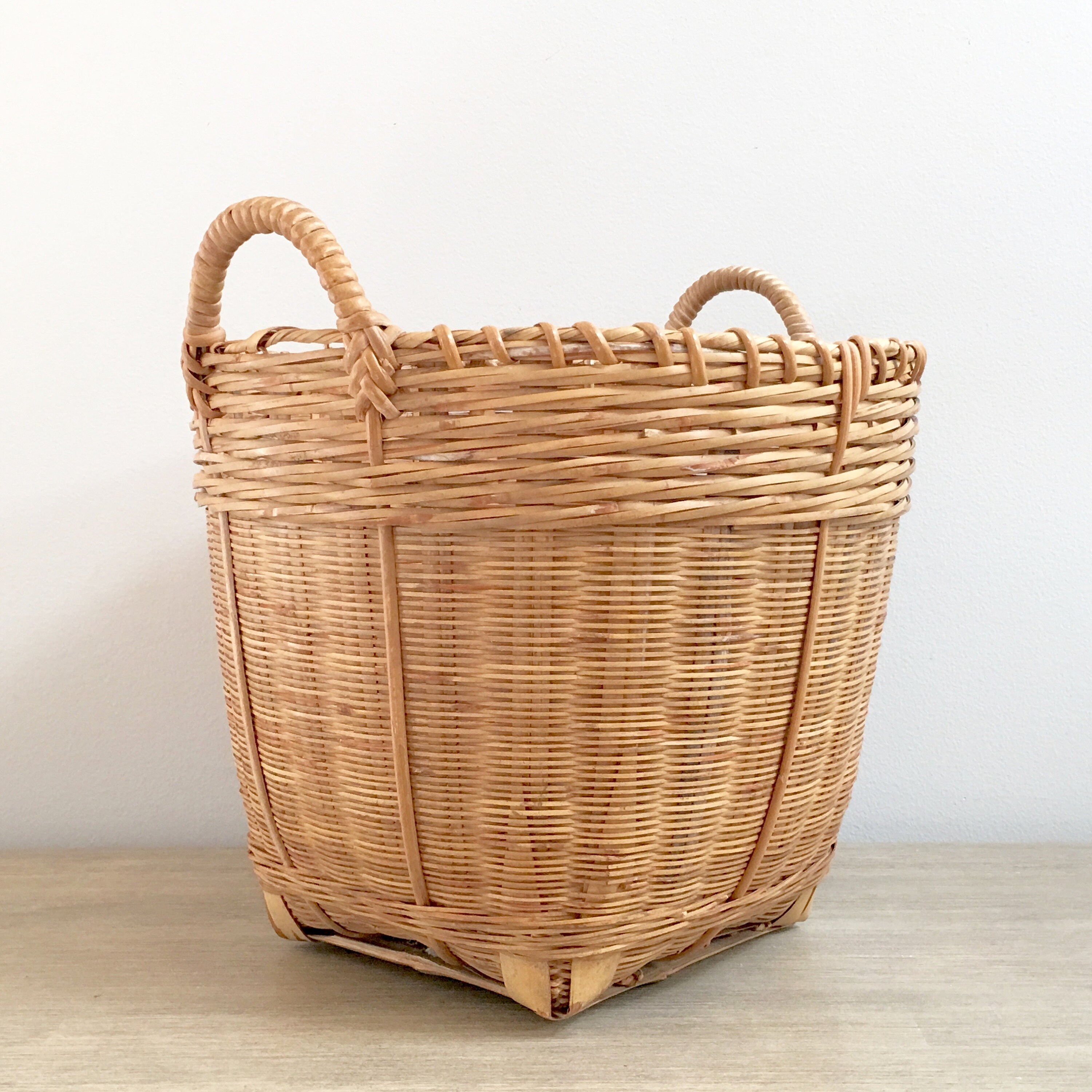 Woven Wicker Basket Planter Chinese Bamboo Indoor Planter