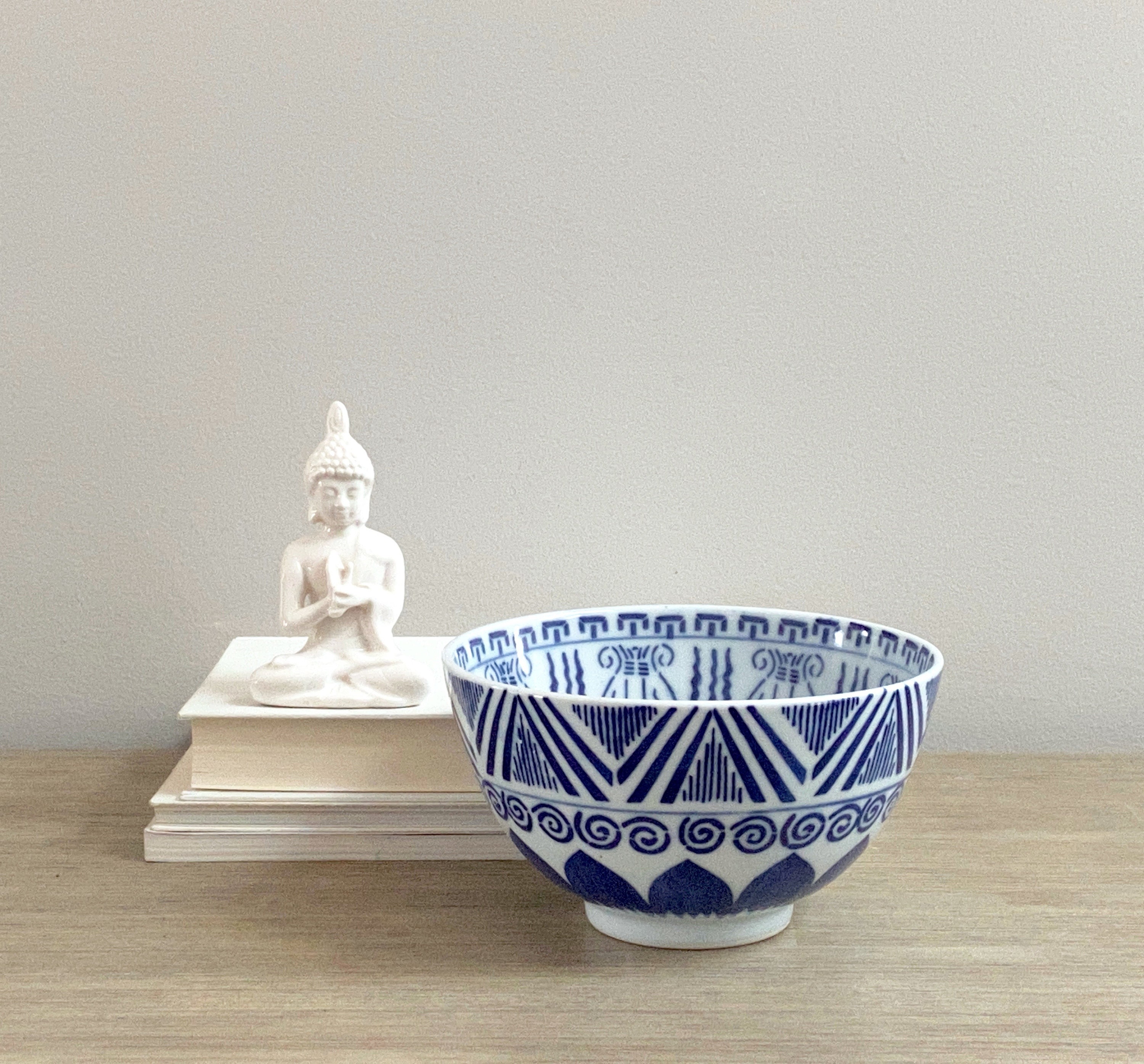Small Blue White Bowl Chinese Chinoiserie Decor